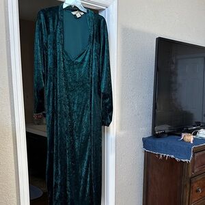 Lane Bryant Teal Velvet Women's Pajama Set